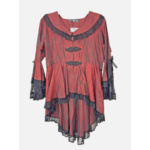 Dark Star by Jordash Women's Jacket Victorian Gothic Steampunk Purple/Red 44" NW